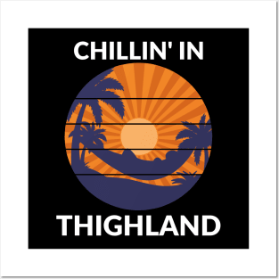 Retro Beach Chillin In Thighland Posters and Art